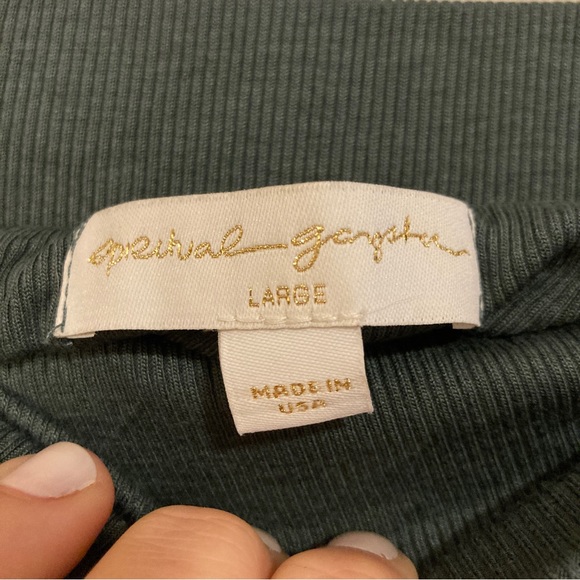 Spiritual Gangster Women's Carmela Rib Cinched Jumpsuit in Dusty Olive NWOT - Picture 7 of 9